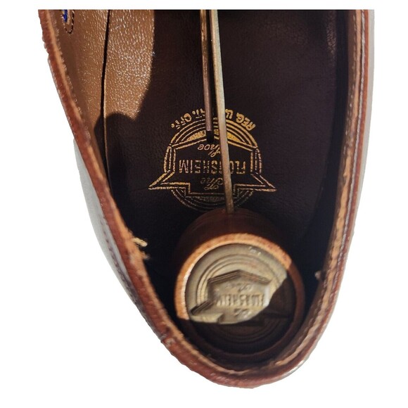 Florsheim Dress Shoes Mens Sz 10.5 C Vtg Derby Brown Lace Up Shoe Trees 625014 - Picture 11 of 13